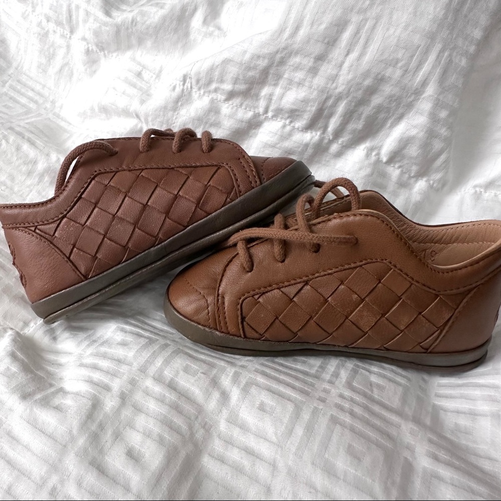 Bottega Veneta Intrecciato baby shoes brown 6-12mos